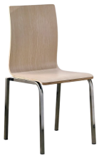 Стул металлический с фанерой беленой